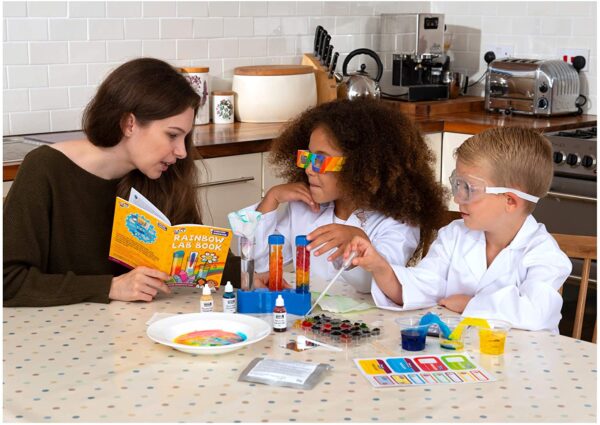 educational fun rainbow science kit kids playing with colours
