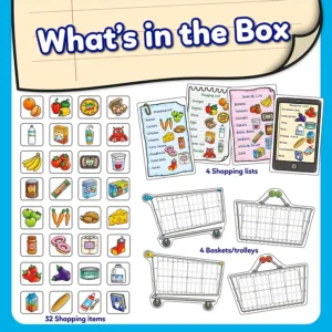 Whats Included in the game: Shopping trollies, Shopping Lists, Array of shopping items.